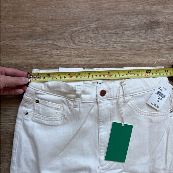 🤍NWT DL1961 Hepburn Wide Leg High Rise Vintage White Jeans - Picture 11 of 11